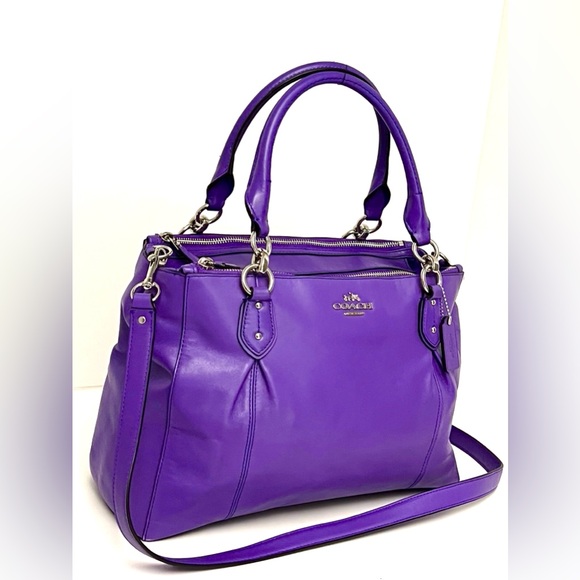COACH Bright Purple Carryall In Smooth Relaxed Leather - Picture 9 of 14